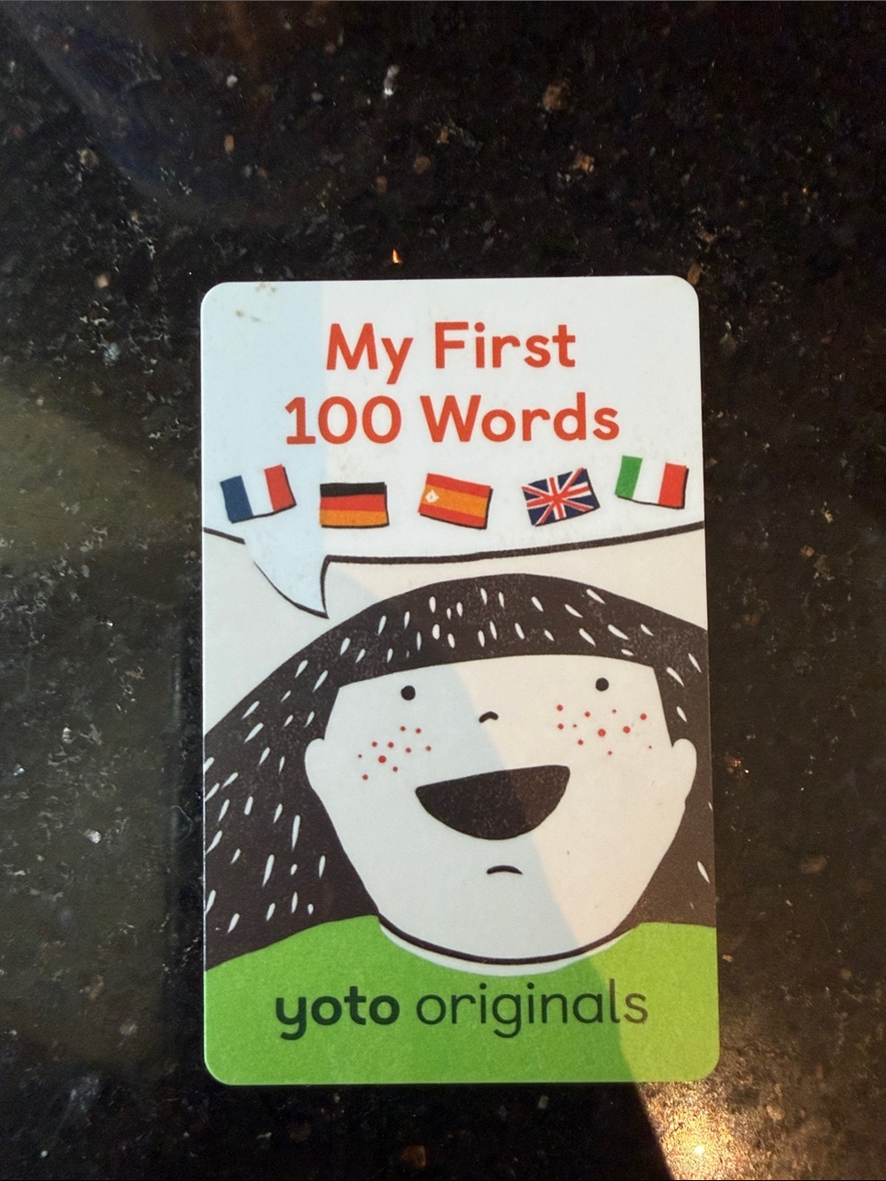 Yoto Originals My First 100 Words Card Pack - Green/White